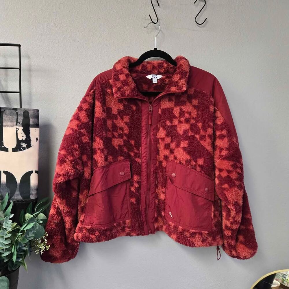 JoyLab Pixelated Fleece Full-Zip Jacket‎ Women's large